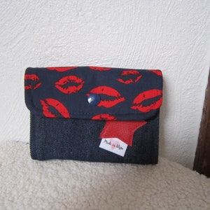 Petit porte monnaie et porte cartes en jean recyclé