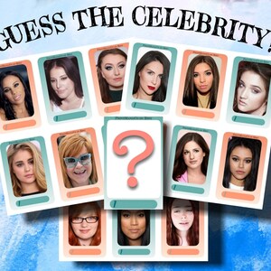 Guess the Celebrity Party Game Bridal Shower Game Printable Template