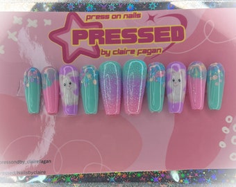 press on nails Easter bunny