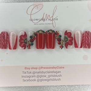 Christmas press on nails