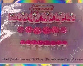 conjunto de 20 unhas dos pés