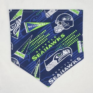 Seattle Seahawks Dog Bandana, Cat Bandana, Football, Team Gear, Sports Dog Bandana