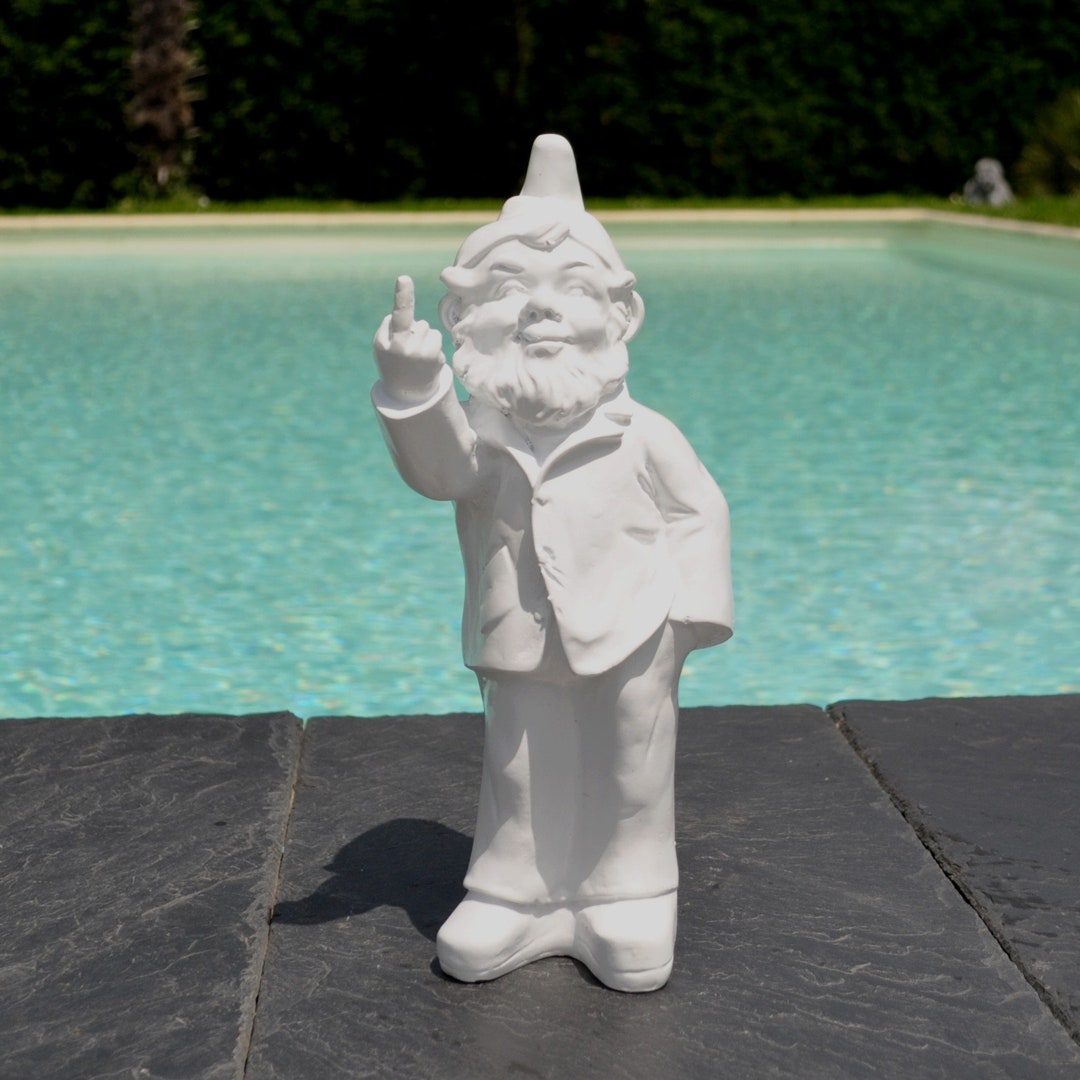 Wizard Middle Finger White Middle Finger Garden Gnome - Etsy