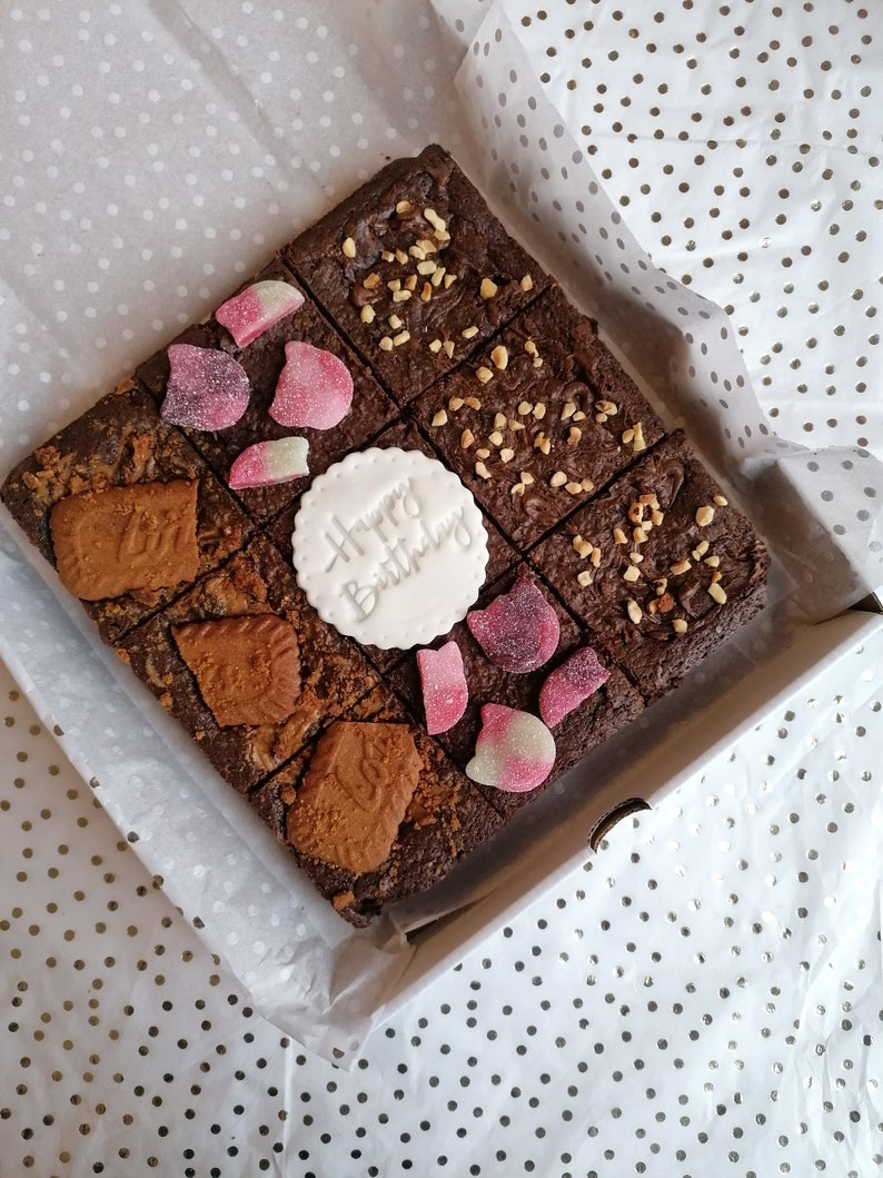 Vegan Brownie Box|Vegan Brownies|Wedding|Anniversary|thank you|Vegan|Home|Engagament|Vegan gift box | Vegan treat box|Vegan birthday|Dad|Mum