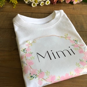 Personalised Flower Wreath T-shirts image 3