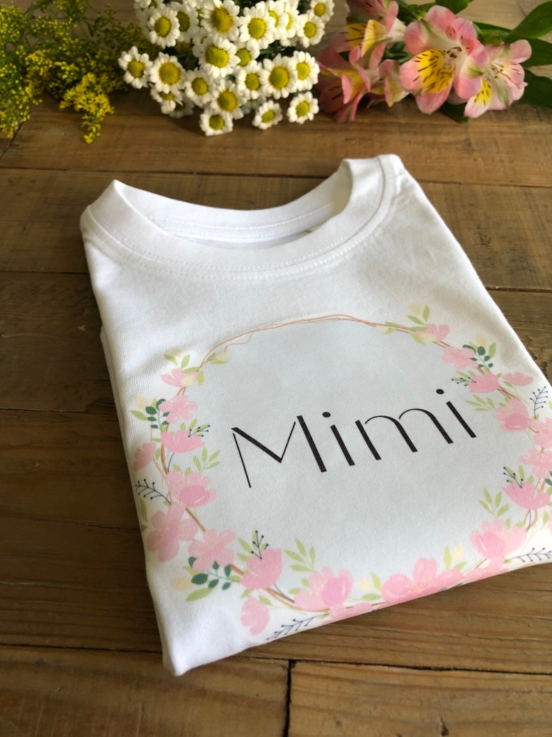 Personalised Flower Wreath T-shirts image 3