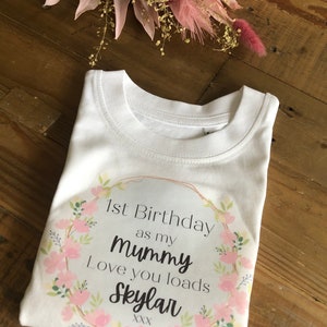 Personalised Flower Wreath T-shirts image 2