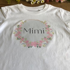 Personalised Flower Wreath T-shirts image 5