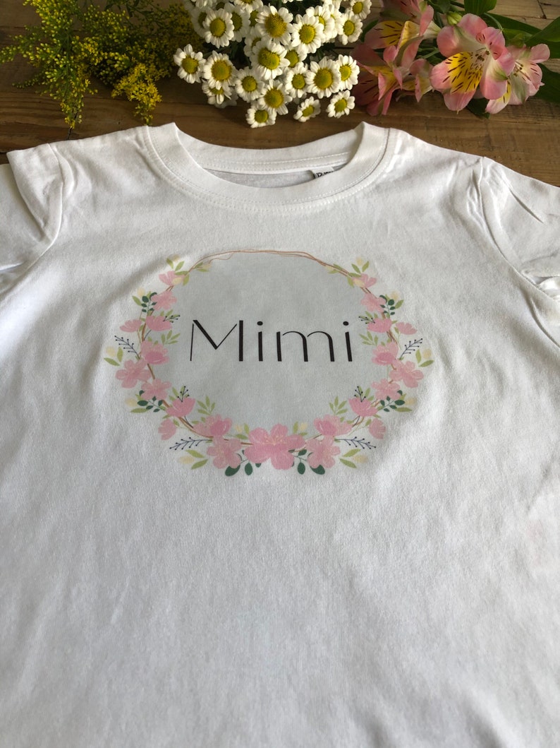 Personalised Flower Wreath T-shirts image 5