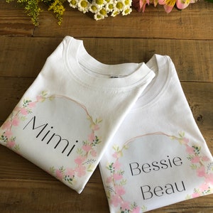 Personalised Flower Wreath T-shirts image 1