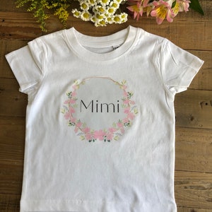 Personalised Flower Wreath T-shirts image 4