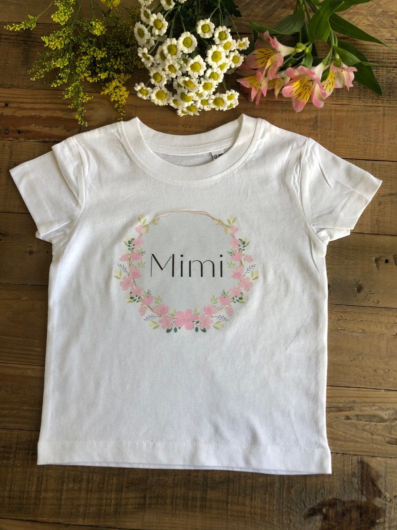 Personalised Flower Wreath T-shirts image 4