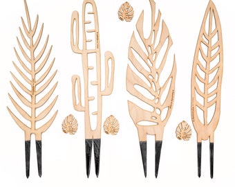 BARE™ Grande Bundle - カスタマイズ可能な木製植物サポート