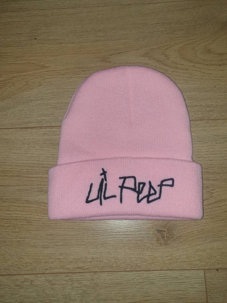 Lil Peep Sombrero de lana de gorro rosa 