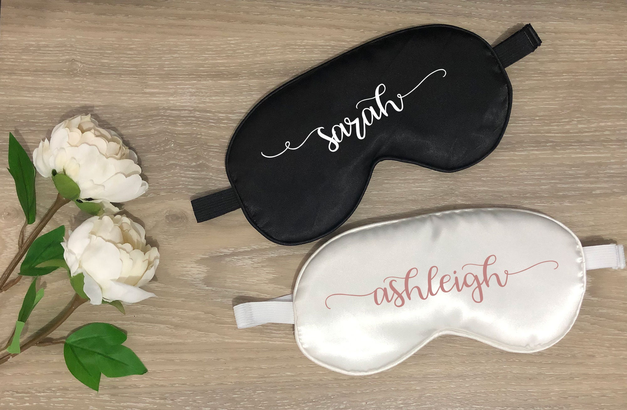 Personalised Satin Eye Mask Custom Name Sleep Masks Etsy