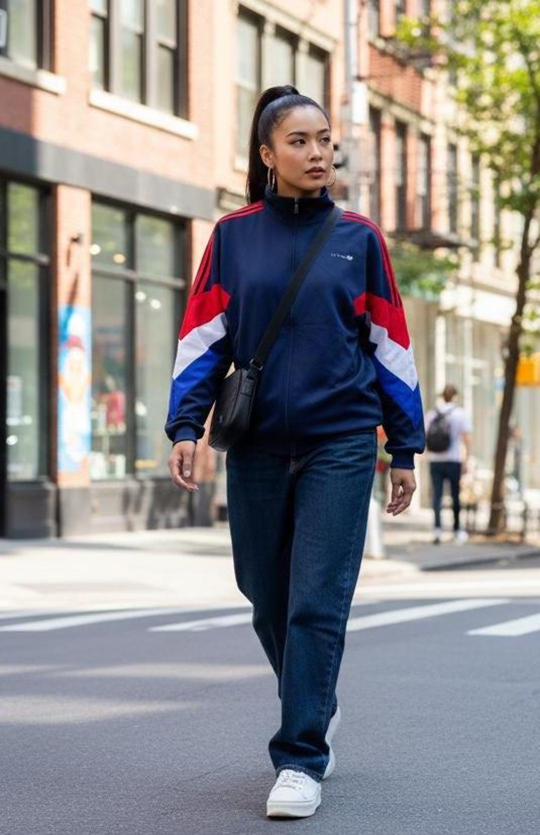 90年代ヴィンテージ アディダス トラックスーツ ジャケット：ブルー