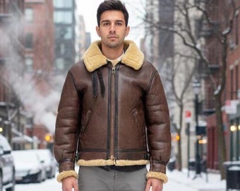 Vintage Avirex B3 Sheepskin Leather Bomber Jacket - US Army Air