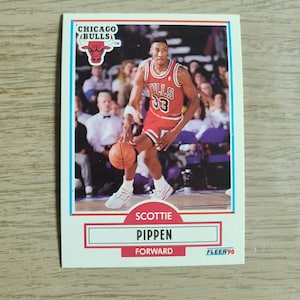1990 Fleer スコッティ ピッペン ERROR ハンブルグ AK #30 バスケットボール カード。ERROR ペイント バスケットボール カード。AK エラー