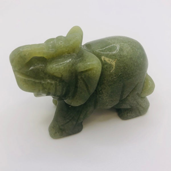 Jade Elephant Figurine Etsy