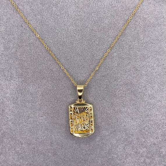 18K Gold Plated Allah Pendant With Gold 