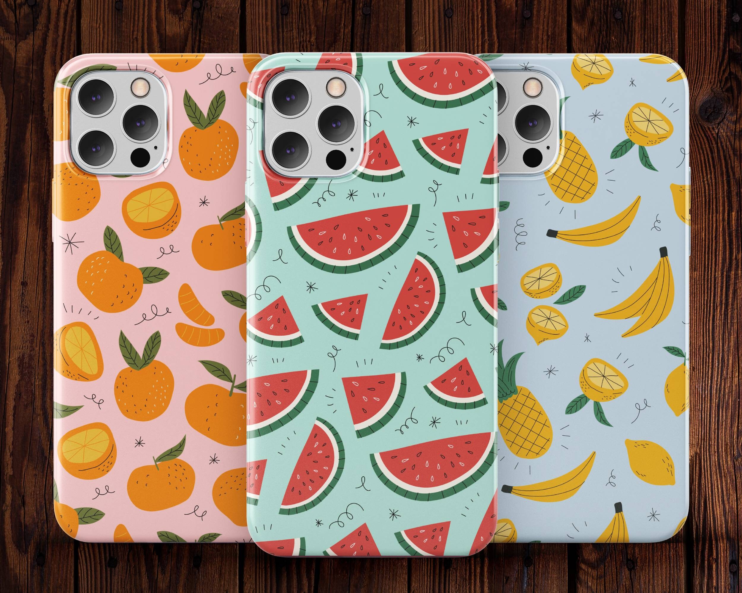 Fruit Phone Case Fruit Pattern Case iPhone 13 11 12 14 Pro Etsy