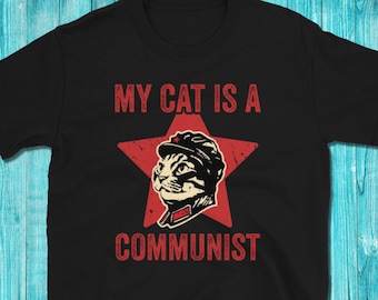 Communist Cat Shirt - Etsy