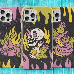Funda de teléfono Grunge, funda de teléfono Witchy, funda estética oscura para iPhone 13, funda de teléfono gótica para iPhone 14 11 12 13 Pro Max, funda espeluznante para Galaxy