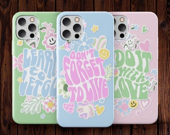 Groovy Phone Case. Hippie Pastel Phone Case, 70s Case iPhone 13 11 12 14 Pro Max, Trippy Phone Case Samsung S22 S21, Retro Phone Case