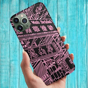 Japanese Night City Phone Case iPhone 13 11 12 14 Pro Max, Cyberpunk Phone Case Samsung S21 S22 Plus Ultra, Japan Aesthetic Phone Case