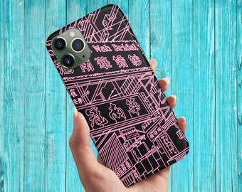 Japanese Night City Phone Case iPhone 13 11 12 14 Pro Max, Cyberpunk Phone Case Samsung S21 S22 Plus Ultra, Japan Aesthetic Phone Case