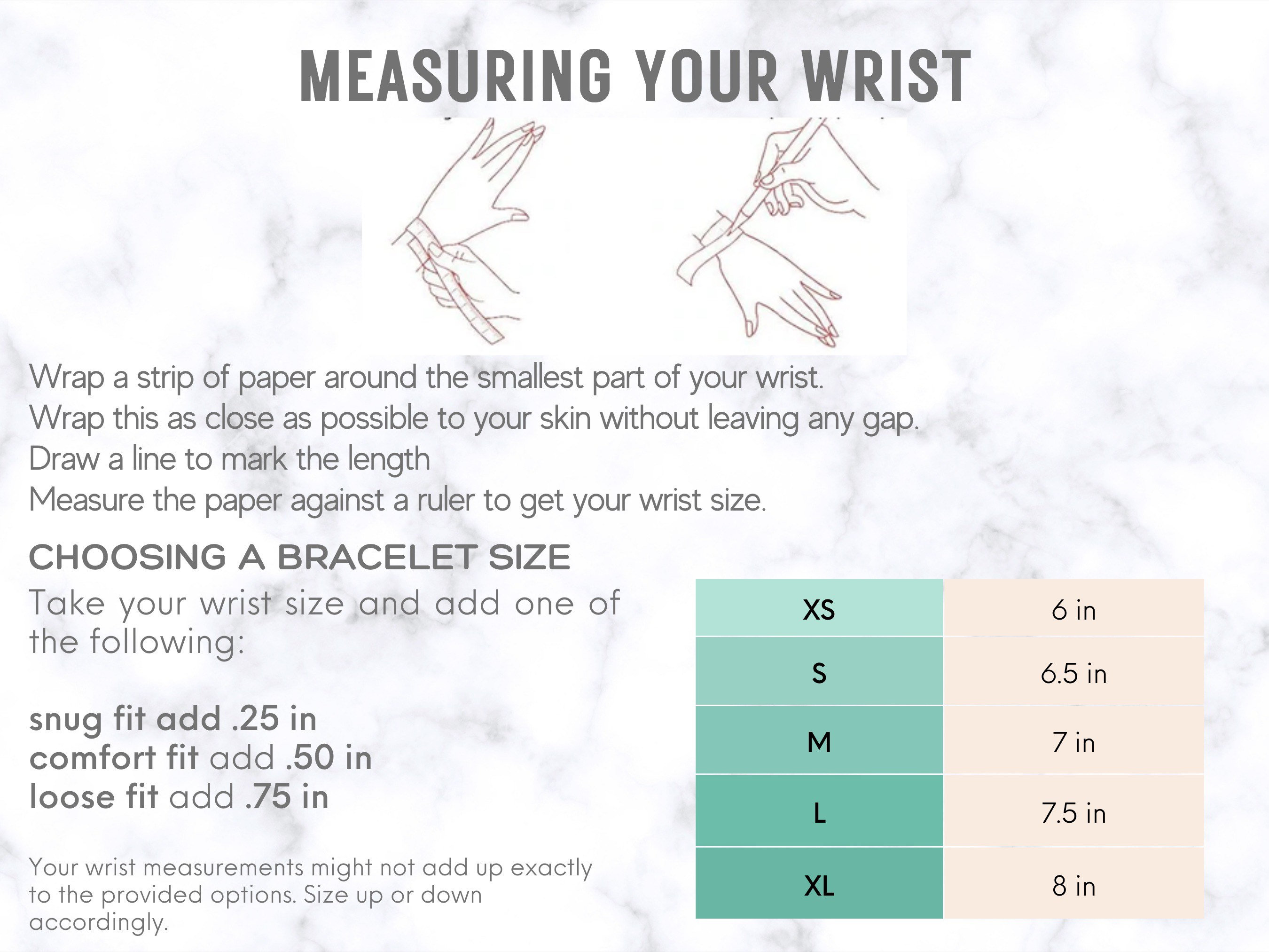 hermes bangle size chart