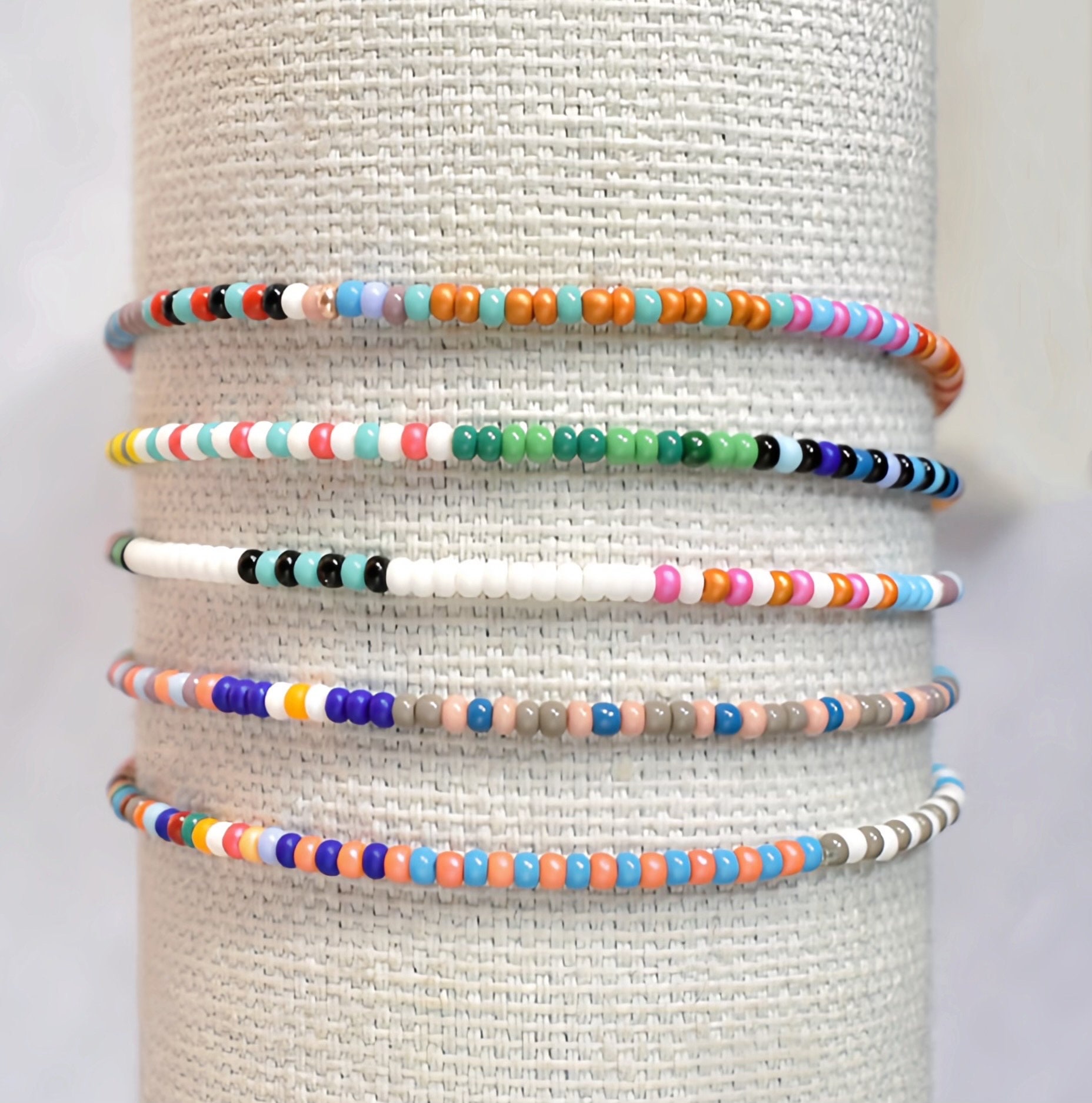 Delicate 2mm Seed Bead Bracelets Set Perfectly Layered and Lightweight for  Everyday Wear 