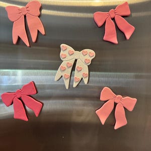 BOW MAGNETS| polymer Clay bow magnets for refrigerator