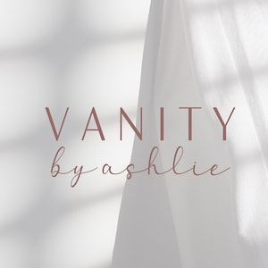 Premade Minimalist Logo Design: Elegant Feminine Branding Kit
