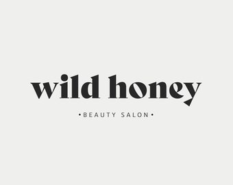 Premade Logo Design, Text Logo, Modern Boho Logo, Elegant Logo, Minimalist Neutral Logo, Small Business Logo, Beauty Logo, Interior Design