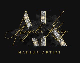 Sparkle Smoke Logo Design: Premade Beauty Salon Branding Kit