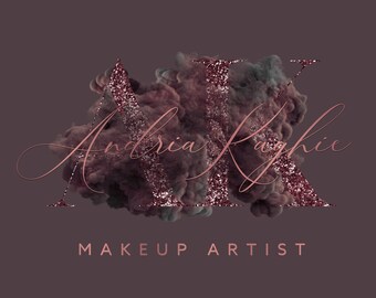 Smoke Logo Design, Rose Gold, Modern Branding
