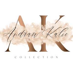 Premade Signature Logo, Small Business Logo Design, Rose Gold Watercolor Logo, Smoke Background Logo, Makeup Artist Logo, Initial Logo