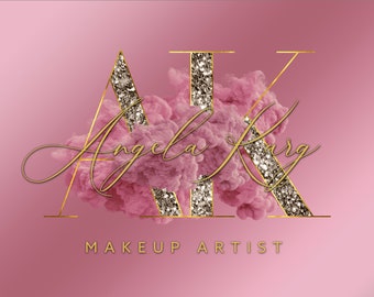 Rose Gold Glitter Logo: Premade Beauty, Lash, Boutique Design