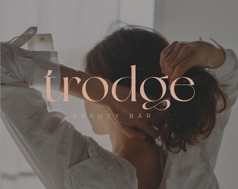 Premade Minimalist Logo Design: Boho Beauty Branding
