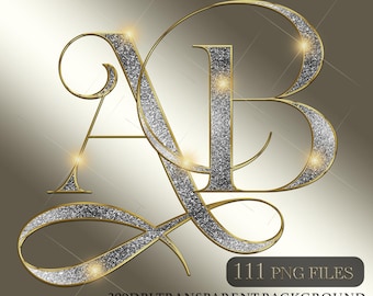 Silver Glitter Alphabet PNG: Luxury Font, Numbers & Symbols (Digital Download)