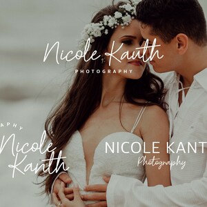 Design de logotipo pré-fabricado, logotipo fotográfico e marcas d'água, kit de marca fotográfica, conjunto de logotipo personalizado, logotipo de assinatura minimalista, caligrafia