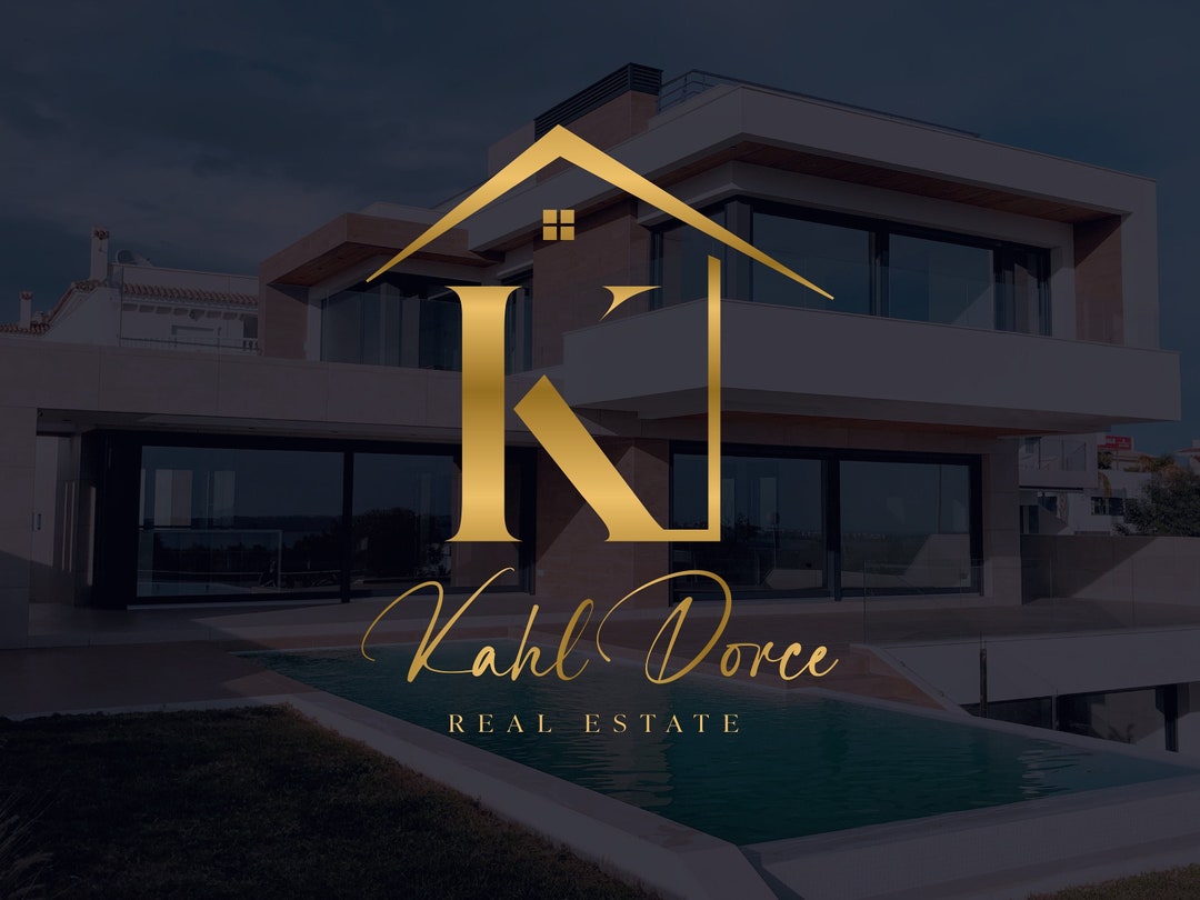 Gold Realtor Logo Design: Premade Real Estate Branding Template - Etsy