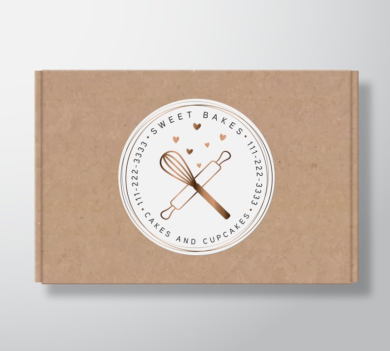 Pink and Rose Gold Bakery Logo Bakery Branding Kit Cake Etsy