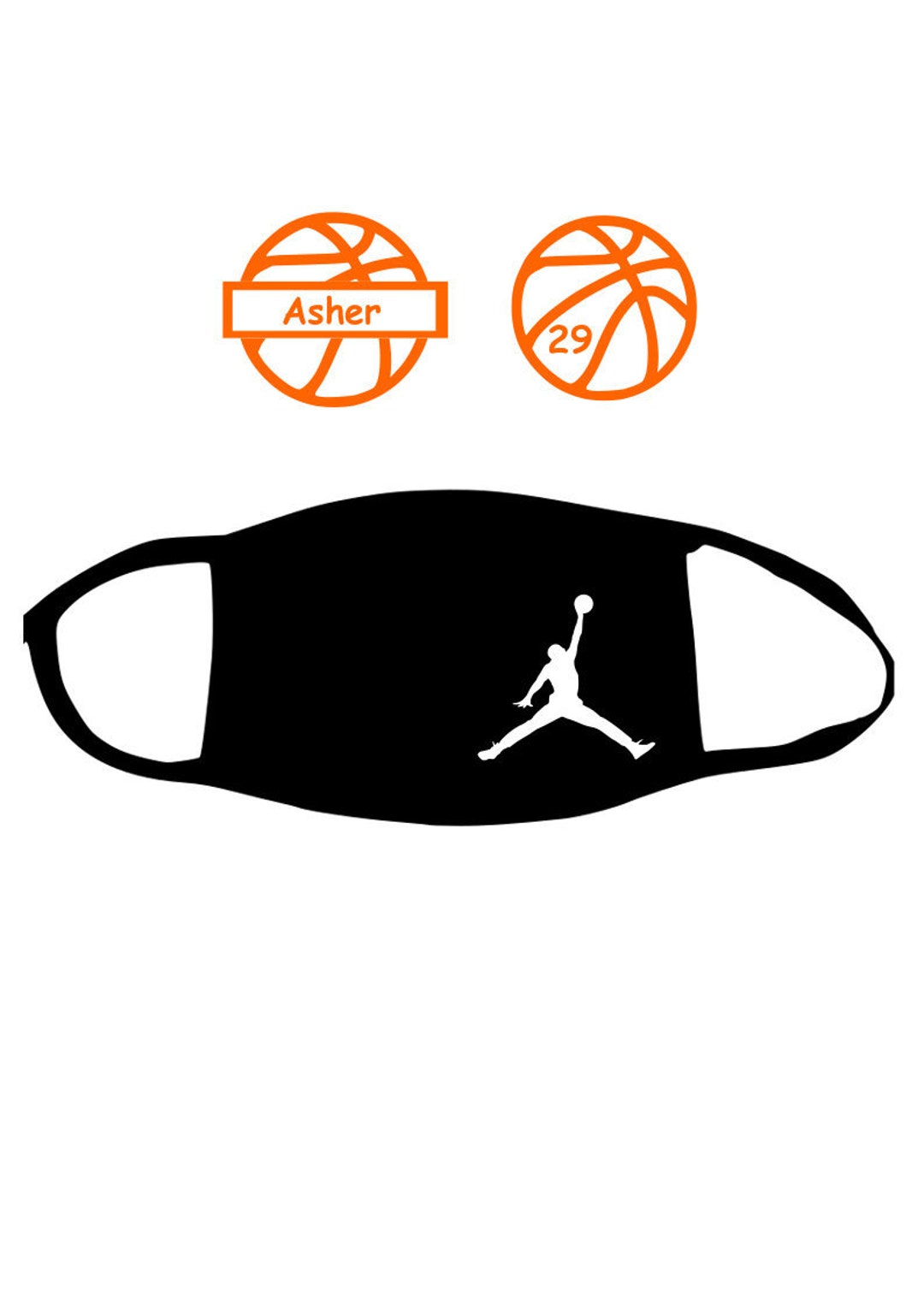 Basketball Playernumberballnameface Etsy