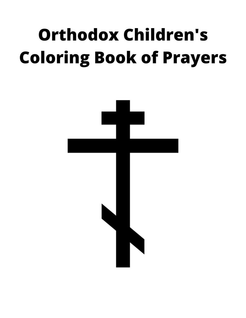 Orthodox Children's Coloring Book of Prayers - Etsy