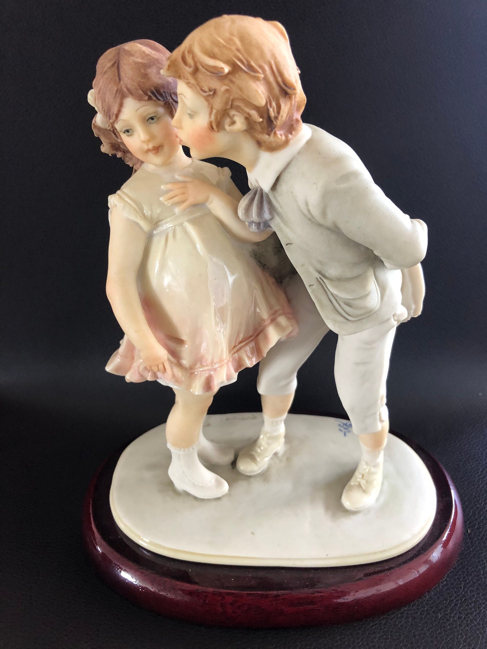 B. Merli Large Figurine First Kiss Capodimonte Style Florence Etsy UK