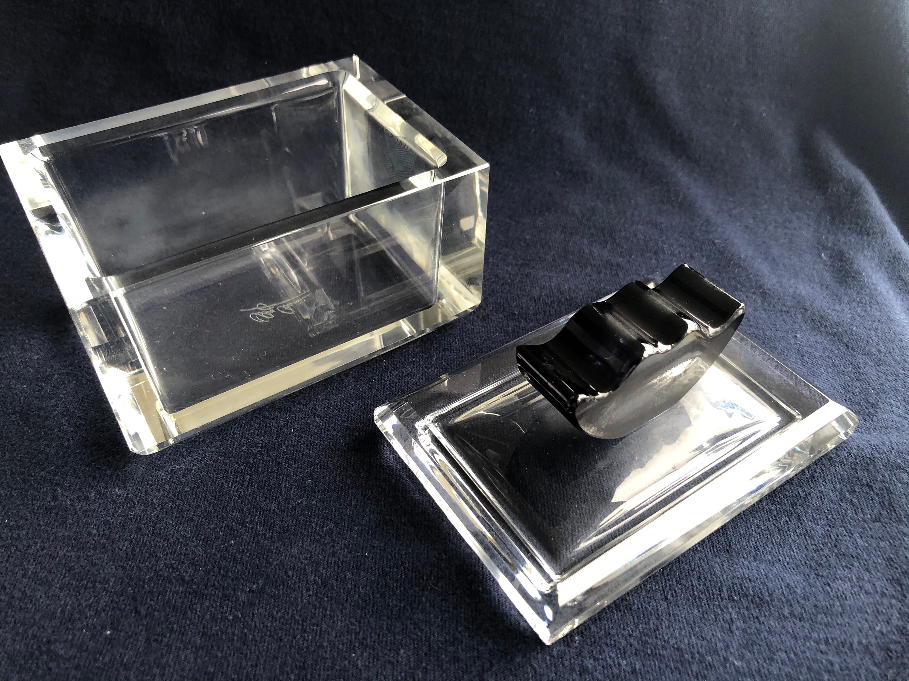 Oleg Cassini Trinket Crystal Box kiss and Tell Etsy