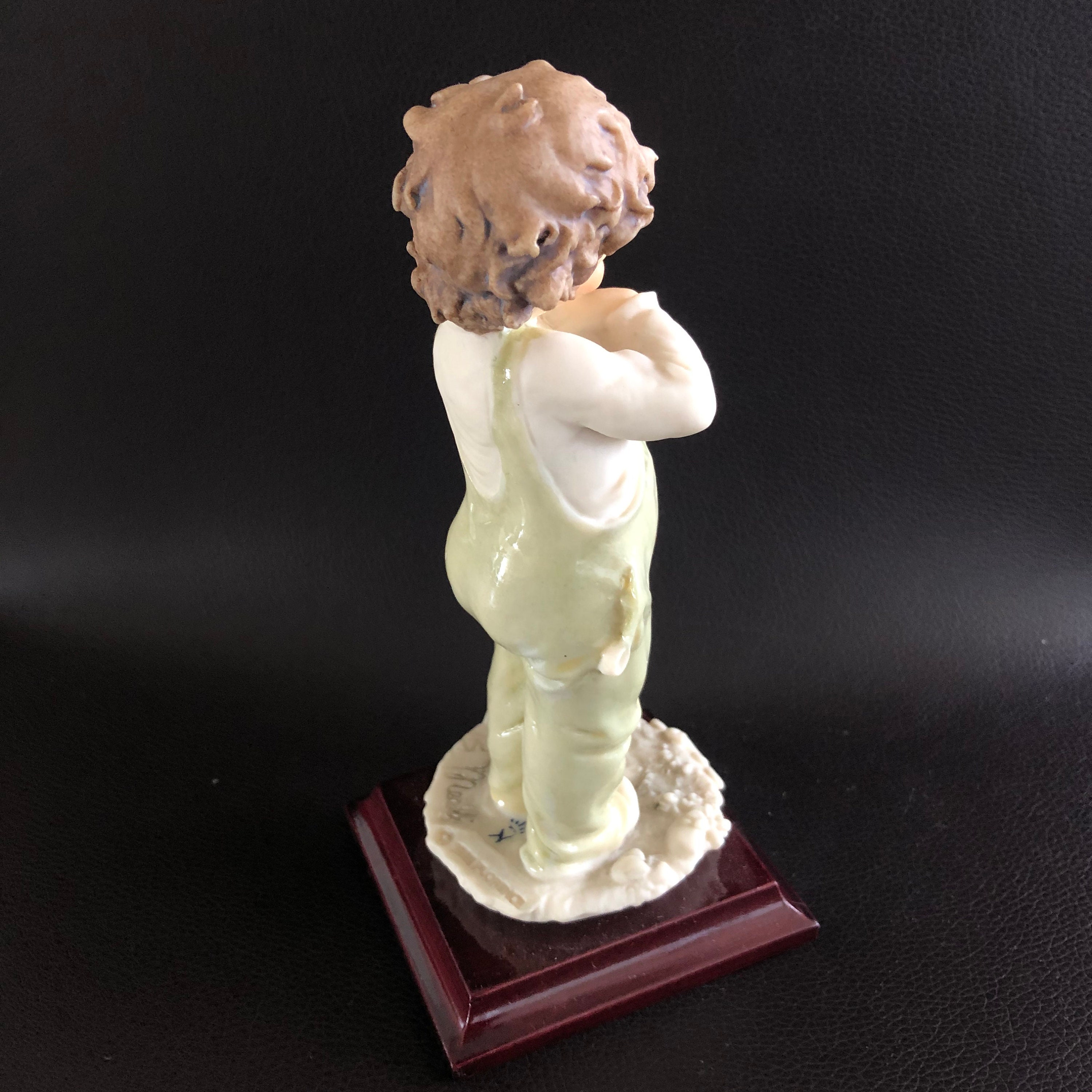B. Merli Figurine Young Boy With Puppies Capodimonte Style Etsy