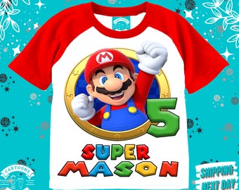 Mario Kids Shirt | Etsy